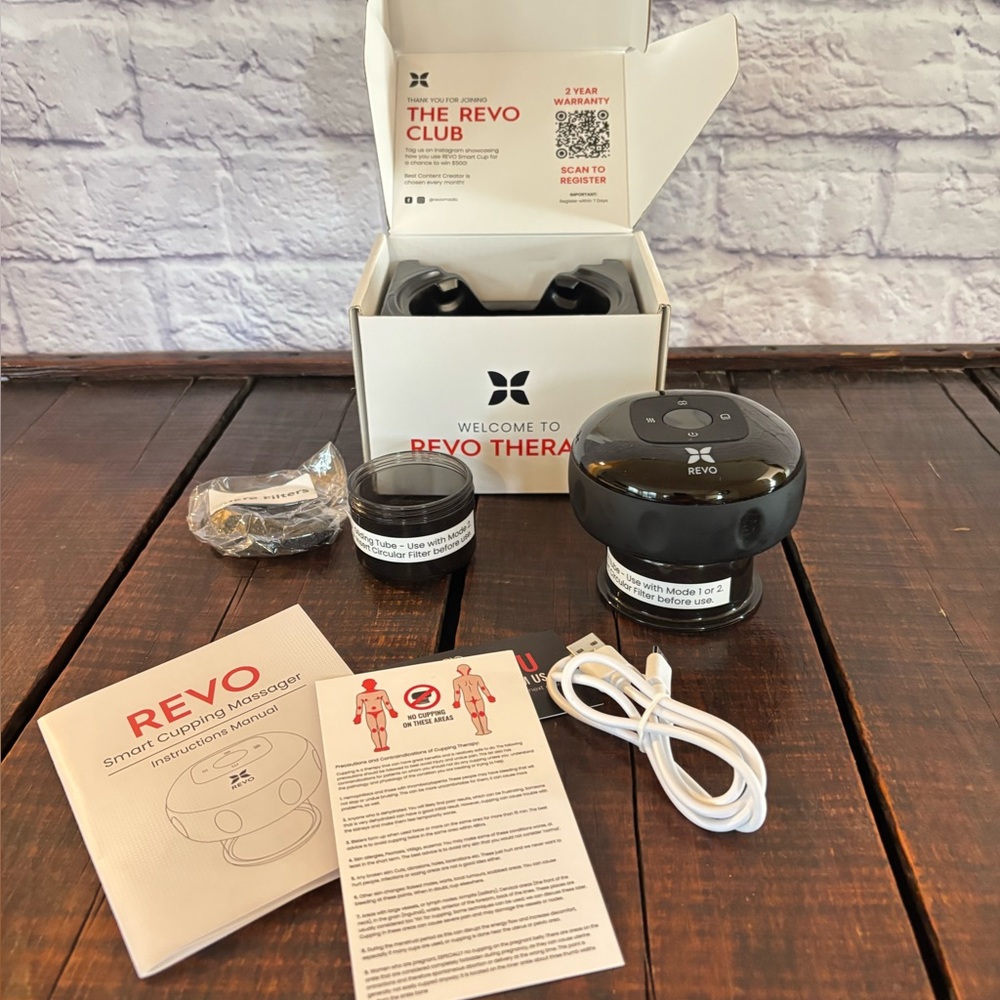 REVO 4-in-1 Smart Cupping Therapy | Red Light + Heated Suction